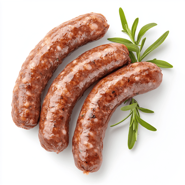 Traditional cultivated lamb sausages with herbs and spices